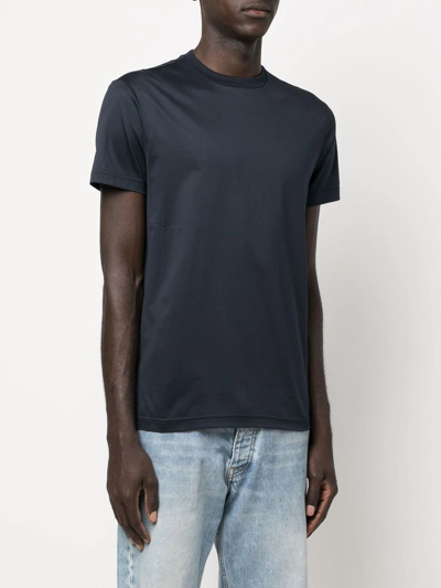 Shop Modes Garments Shortsleeved Cotton T-shirt In Blue