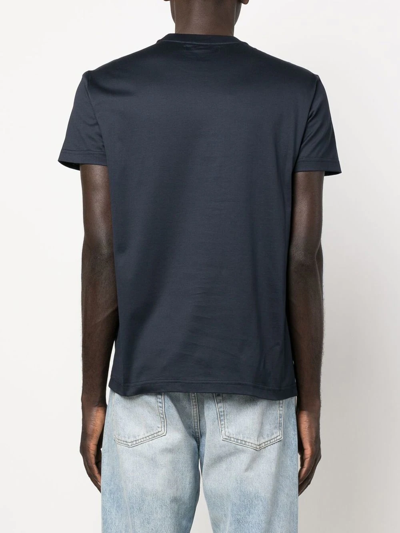 Modes Garments Shortsleeved Cotton T-shirt In Blue