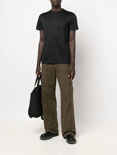 Shop Modes Garments Shortsleeved Cotton T-shirt In Black