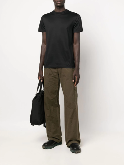 Modes Garments Shortsleeved Cotton T-shirt In Black