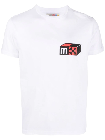 Shop Modes Garments Graphic-print Cotton T-shirt In White