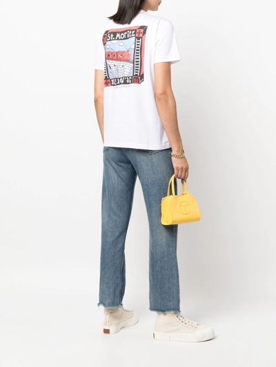 Modes Garments Graphic-print Cotton T-shirt In White