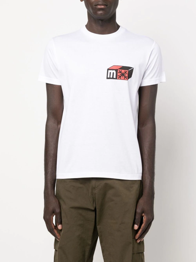 Modes Garments Graphic-print Cotton T-shirt In White
