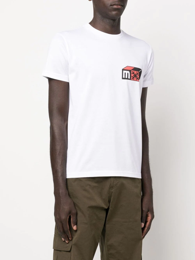 Modes Garments Graphic-print Cotton T-shirt In White
