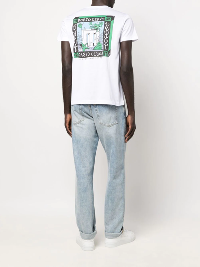 Modes Garments Graphic-print Cotton T-shirt In White