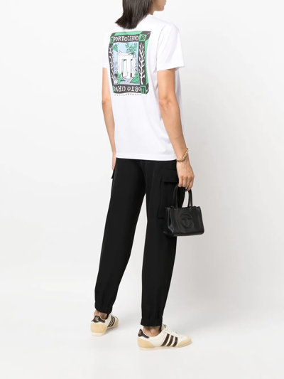 Modes Garments Graphic-print Cotton T-shirt In White