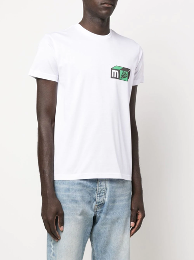 Modes Garments Graphic-print Cotton T-shirt In White