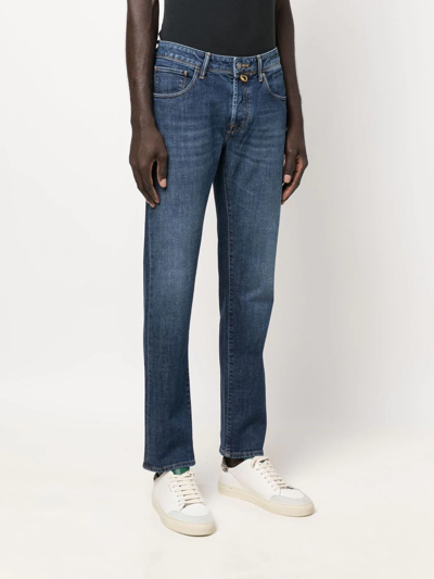 Incotex Straight-leg Denim Jeans In Blau