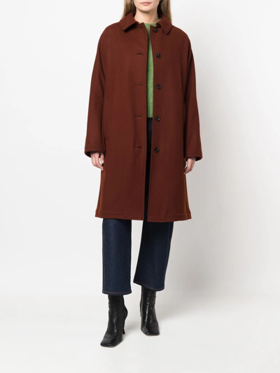 Mackintosh Fairlie Wool Coat In Brown