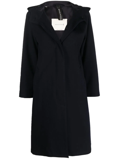 Shop Mackintosh Innes Storm System Hooded Coat In Blue