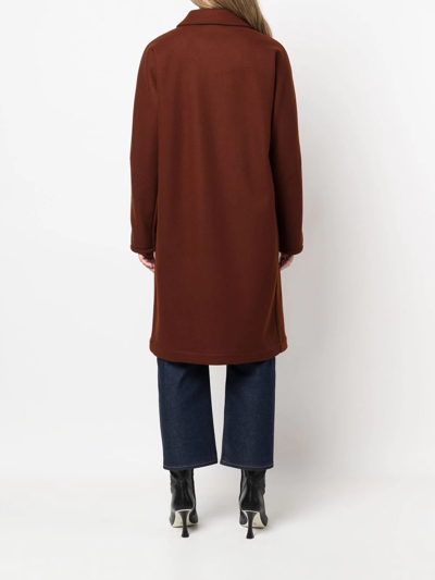 Shop Mackintosh Fairlie Wool Coat In Brown