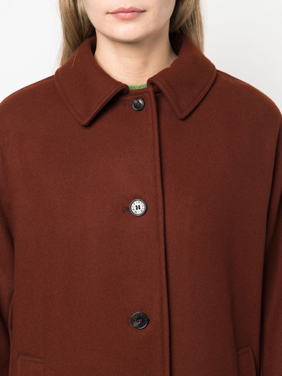 Shop Mackintosh Fairlie Wool Coat In Brown