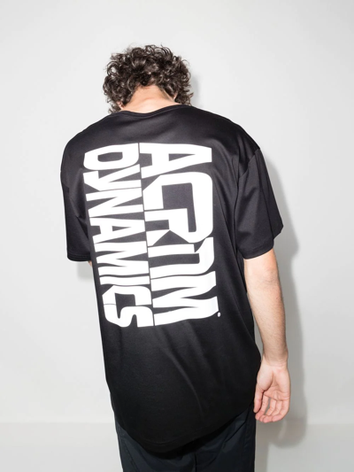 Shop Acronym Logo-print Cotton T-shirt In Black