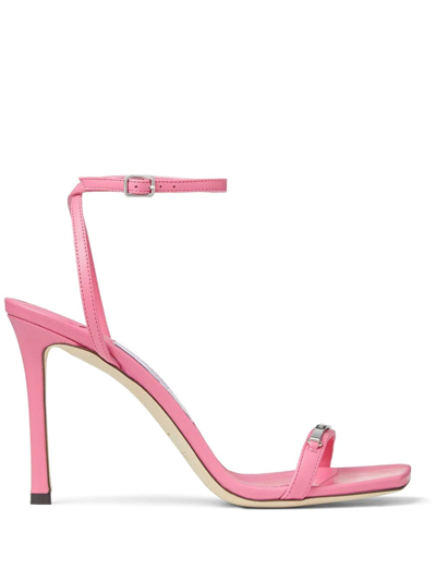 Shop Jimmy Choo Jaxon 95mm Stiletto Sandals In Pink