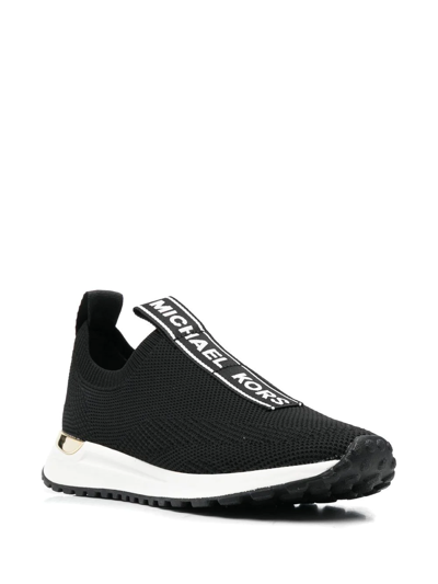 Michael Michael Kors Womens Kit Laceless Casual And Fashion Sneakers In Schwarz