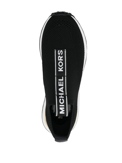 Michael Michael Kors Womens Kit Laceless Casual And Fashion Sneakers In Schwarz