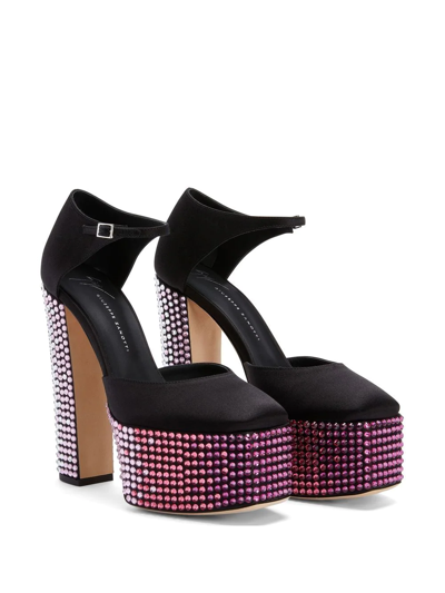 Shop Giuseppe Zanotti Bebe Strass Embellished Pumps In Black