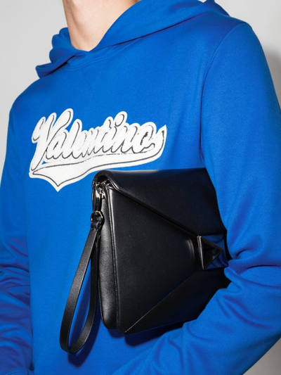 VALENTINO EMBROIDERED LOGO-PATCH HOODIE 