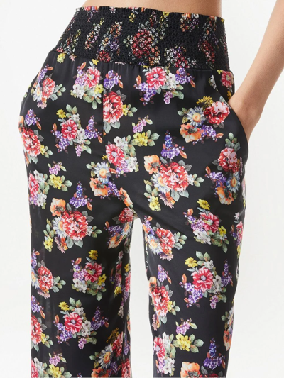 Shop Alice And Olivia Willis Pajama-style Trousers In Black