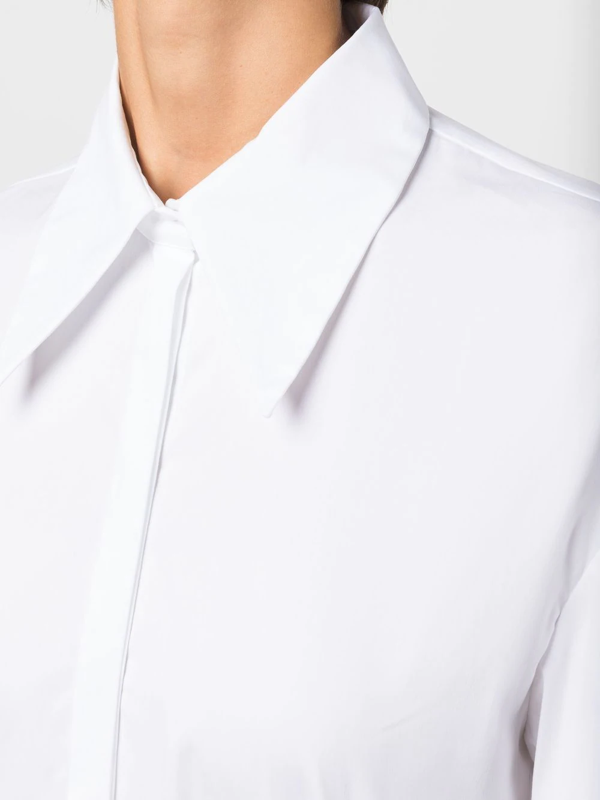 Fabiana Filippi bead-embellished longsleeved shirt - White