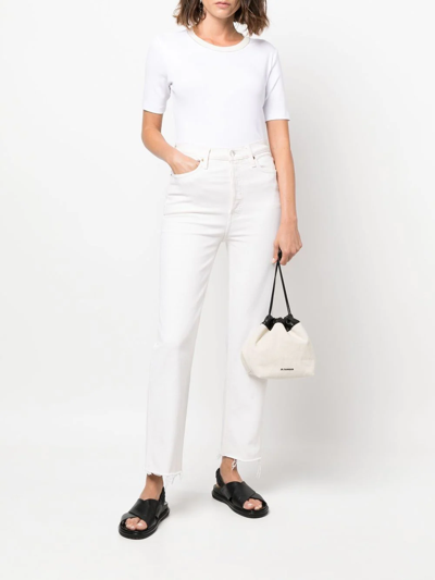 Fabiana Filippi Glitter-trim Knitted Top In White