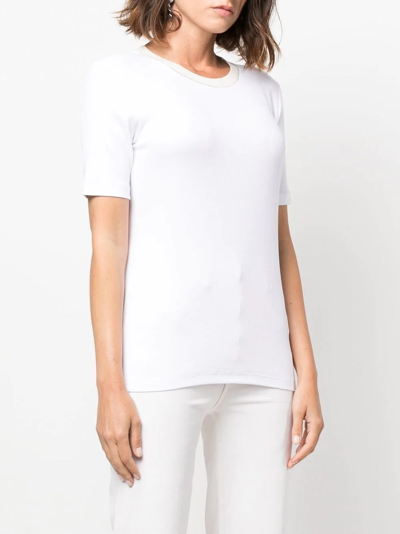 Fabiana Filippi Glitter-trim Knitted Top In White