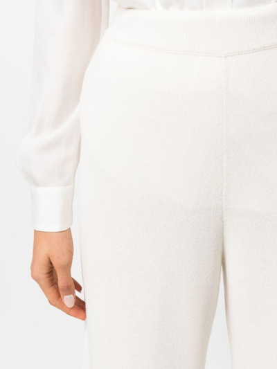 Shop Fabiana Filippi Wide-leg Cashmere Trousers In Neutrals
