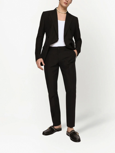 Shop Dolce & Gabbana Taormina-cut Double-breasted Suit In Black