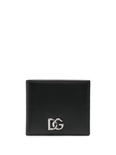 Shop Dolce & Gabbana Logo-plaque Wallet In Schwarz