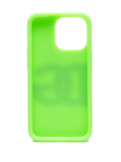 Shop Dolce & Gabbana Raised-logo Iphone 13 Pro Max Cover In Green