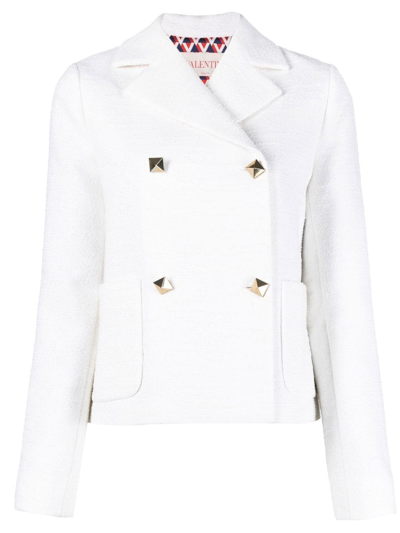 Love Parade double-breasted button-embellished woven blazer