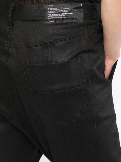 Shop Julius Slim-fit Trousers In Black