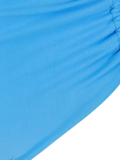 Shop Christopher Esber Drawstring Draped Bikini Bottoms In Blue
