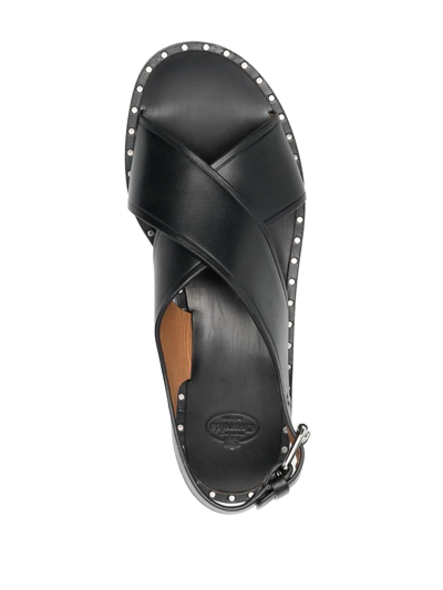 Shop Church's Stud-detail Leather Sandals In Schwarz