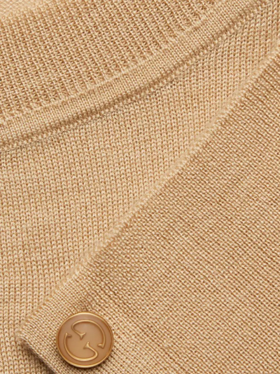 Shop Gucci Fine-knit Wool-silk Jumper In Neutrals