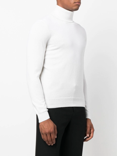 Shop Malo Roll-neck Cashmere Jumper In Nude