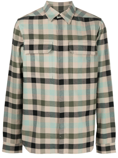 RICK OWENS TARTAN-CHECK COTTON SHIRT 