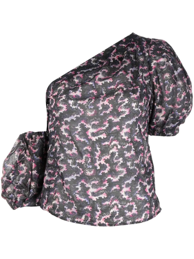 Isabel Marant Étoile Isabel Marant Etoile Liddy One-shoulder Top In Schwarz