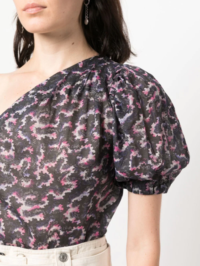 Isabel Marant Étoile Isabel Marant Etoile Liddy One-shoulder Top In Schwarz