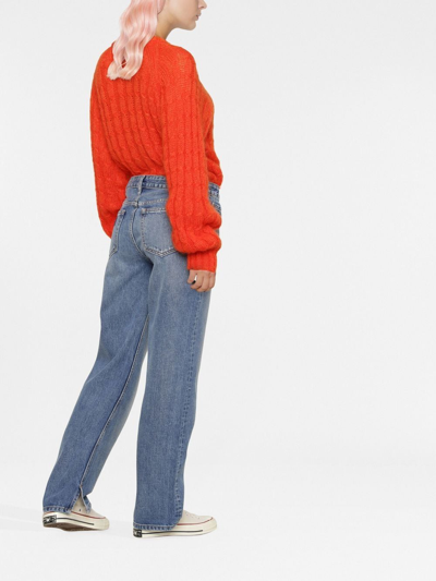 Shop Ganni Relaxed Mid-rise Jeans In Blau