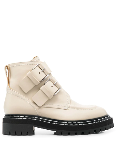 Shop Proenza Schouler Lug-sole Ankle Boots In Nude