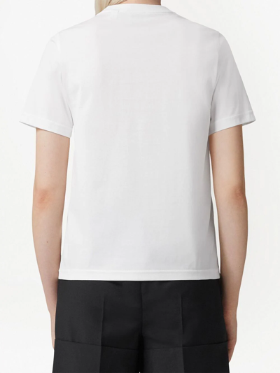 Shop Burberry Logo-print Organic Cotton T-shirt In White