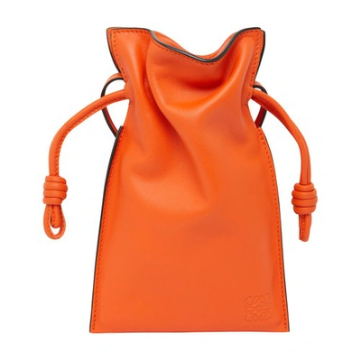 Shop Loewe Flamenco Pocket Bag In Orange