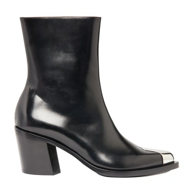 Shop Alexander Mcqueen Boots In Black Silver
