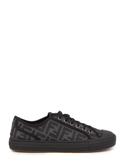 Shop Fendi Domino Sneakers In Black