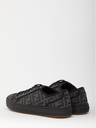 Shop Fendi Domino Sneakers In Black