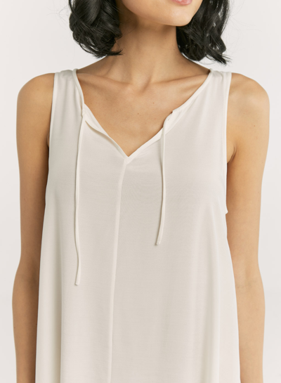 Shop Nap Loungewear A-line Crewneck Sleeveless Maxi Dress In White