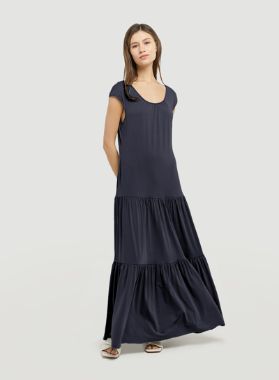 Shop Nap Loungewear Ruffled Sleeveless Dress In Mulled Wine