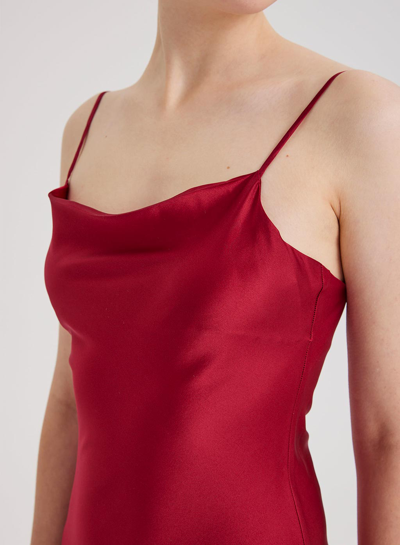 Shop Nap Loungewear Ruby Side-split Silk Dress In Bole