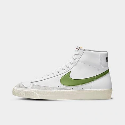 Shop Nike Blazer Mid '77 Vintage Casual Shoes In White/black/sail/chlorophyll